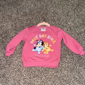 Bluey & Bingo Kids Pink Sweatshirt - "Best Day Ever"